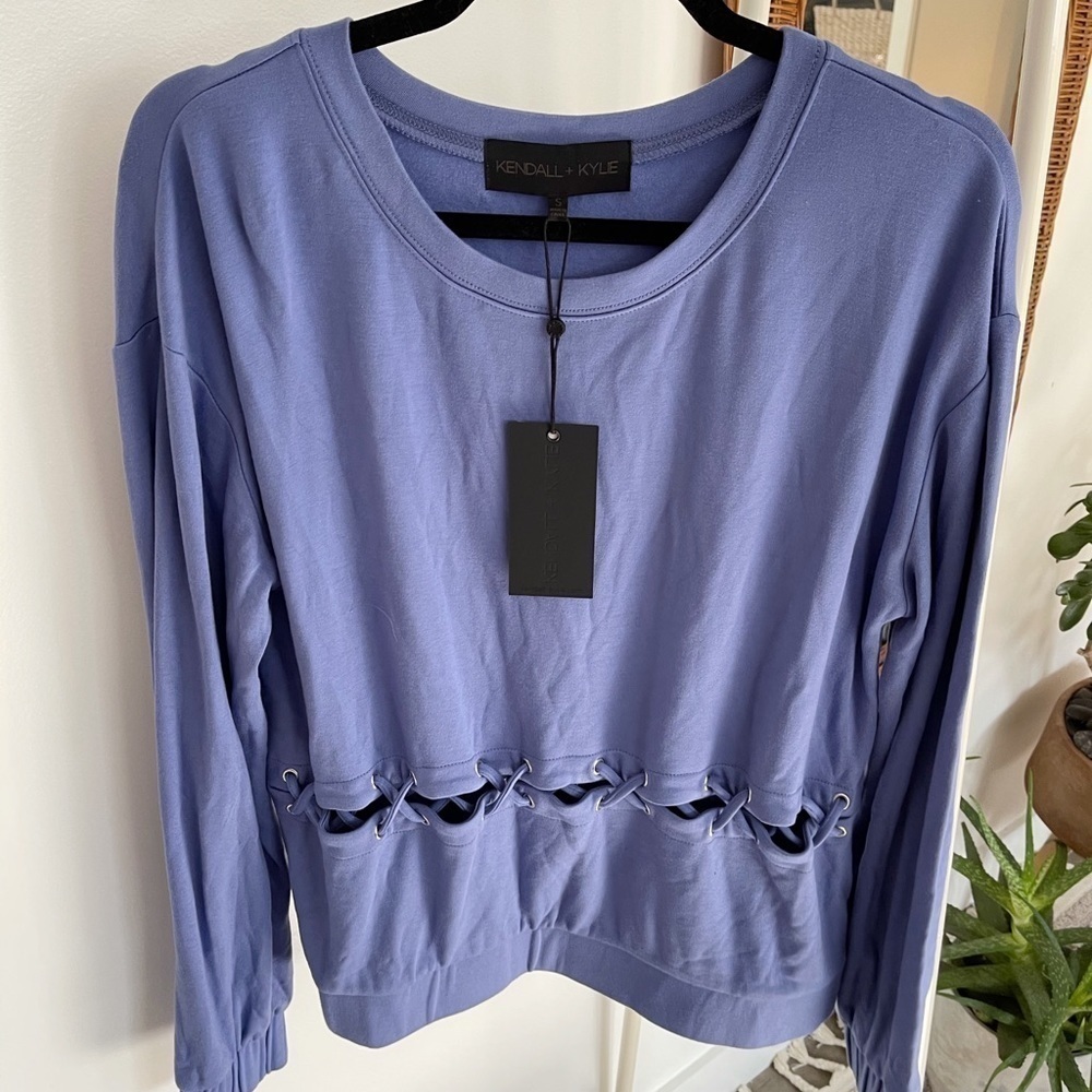Kendall + Kylie Laced Front Sweatshirt - S